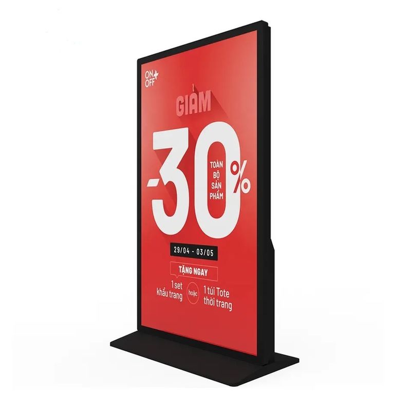 Digital Stand Alone Advertising Display 4K LCD 100 Inch Touch Screen Monitor