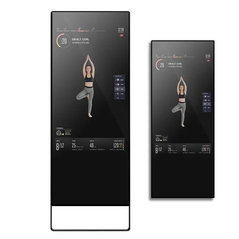 43 Inch Smart Fitness Mirror with Android 7.1 RK3288 and Customized Brightness LCD Advertising Display