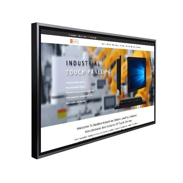 55 Inch Infrared Touch Screen Monitor Wall Mounted LCD Display with 10 Point Capacitive Touch