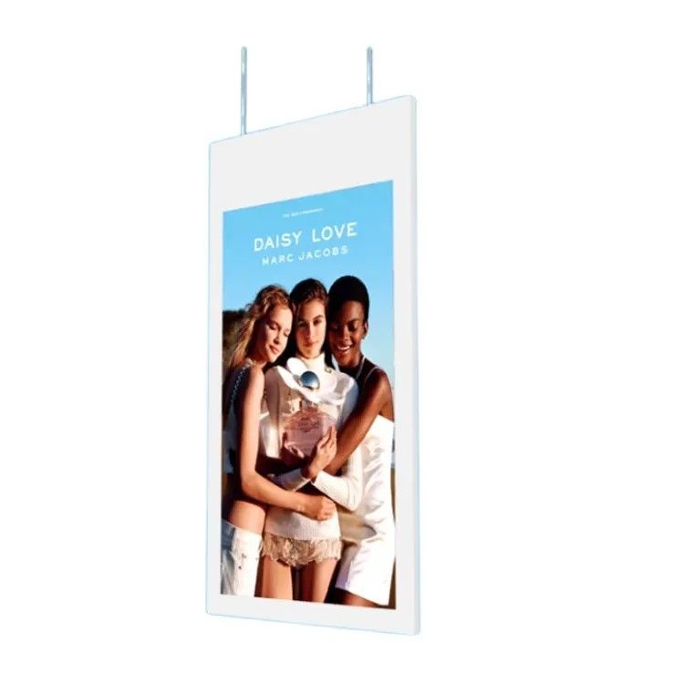 43 Inch Dual Screen High Brightness Advertising Display with 700 Nits Hanging Window Monitor