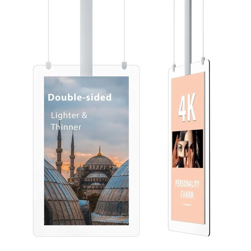 55 Inch Dual Screen High Brightness Advertising Display LCD Player with 1500 Nits Brightness