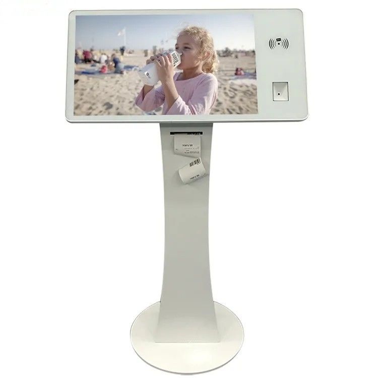 22 Inch Stand Alone Touch Screen Self Service Kiosk Customized With QR Code Scanner