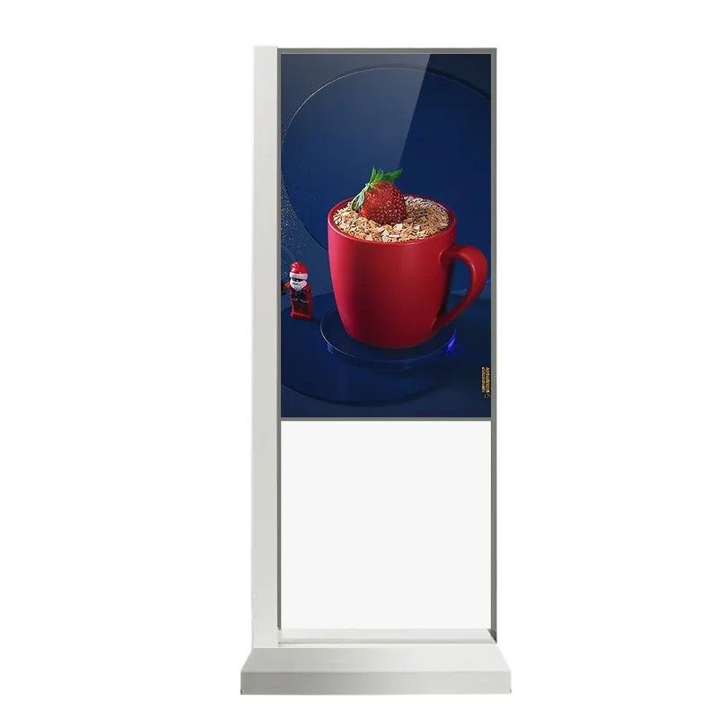 Floor Standing Transparent Touch Screen Monitor 55 Inch Android Viedo Player