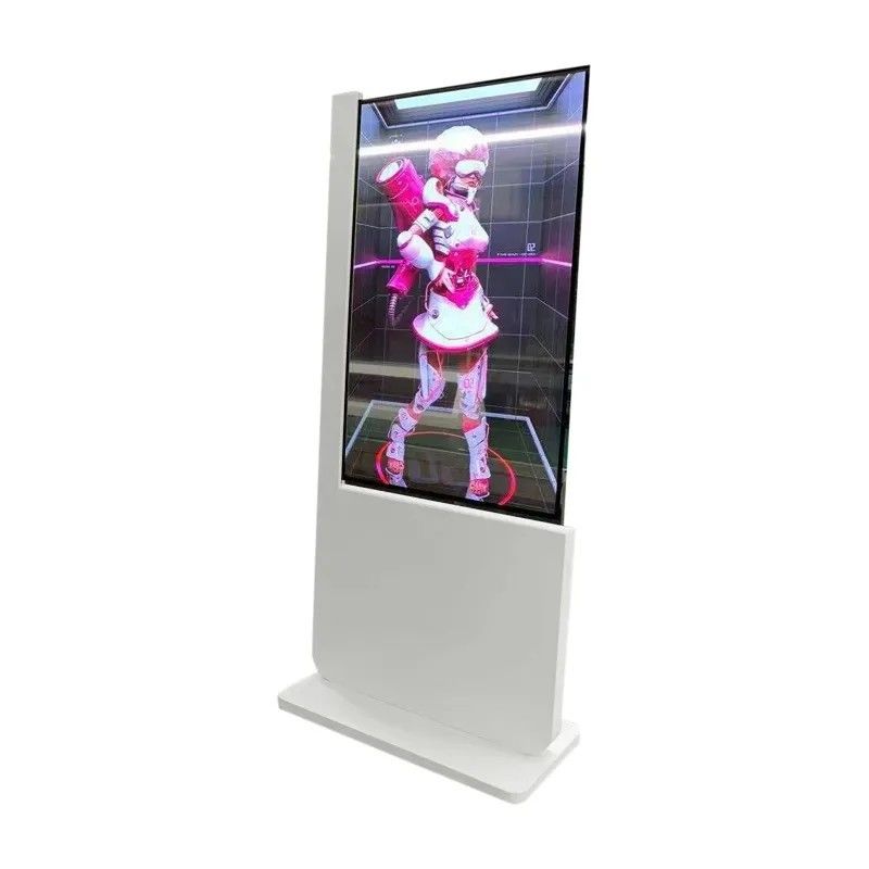 OLED 55 Inch Transparent Touch Screen Display Floor Stand All In One Monitor