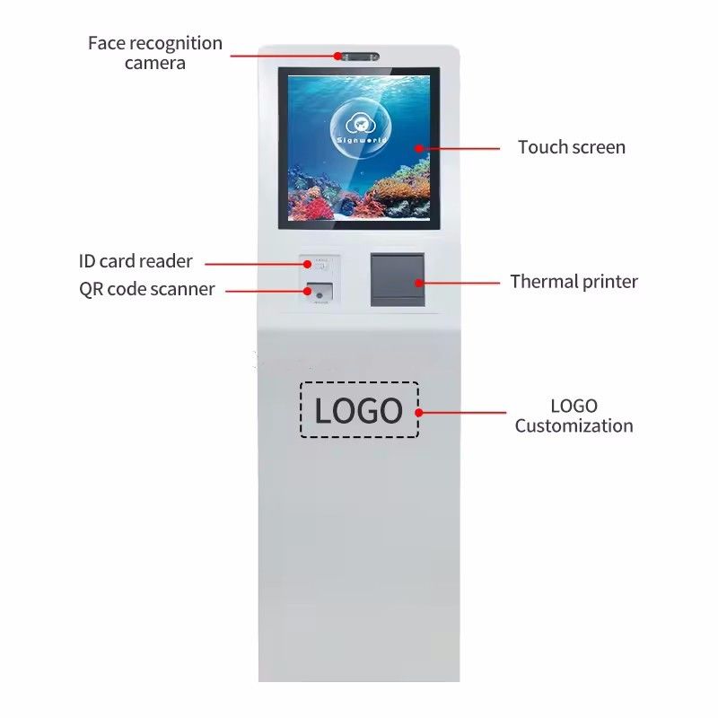 19inch Touch Screen Digital Kiosk with Intel Core I3 Processor and Windows 10 for Interactive Self-Service