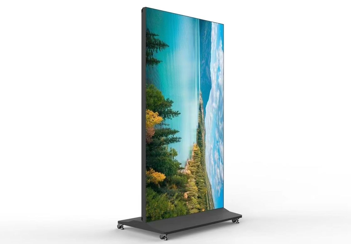 75inch Floor stand Full screen advertising display 178° Viewing Angle 450cd/m2 Brightness