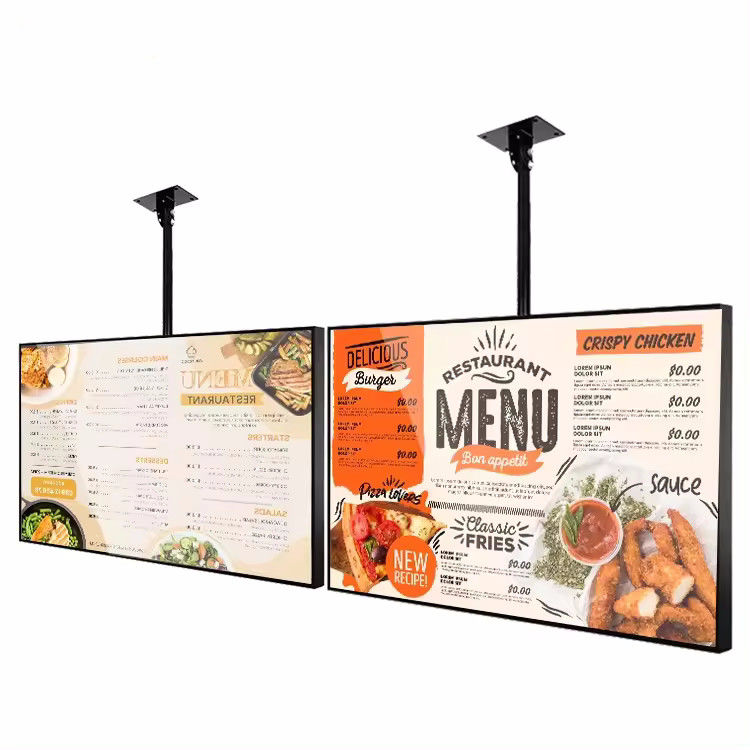 High Brightness Advertising Display with 3000 Nits Brightness for Window Digital Signage Featuring Wide Temperature Range and Hang Installation