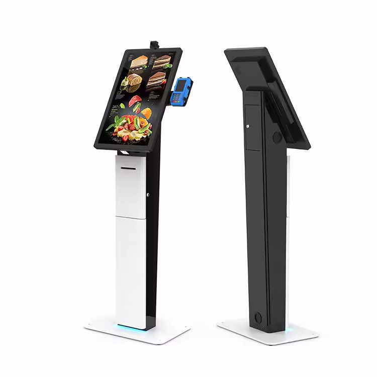 Floor Standing Self Service Kiosk Self Service Pos Kiosk With LED Touchscreen Display