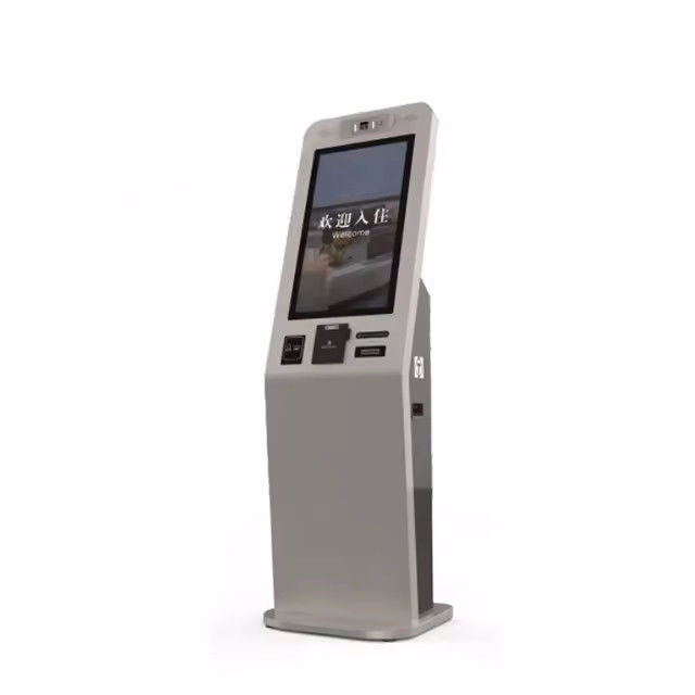 Touch Screen Self Checkin Kiosk with Integrated Disorder Card Issuance System, Cash Acceptor, and Multi-Lingual Interface