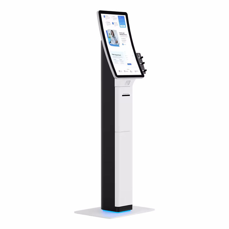 Sleek POS Kiosk with Barcode Scanner and Receipt Printer for Streamlined Self Service