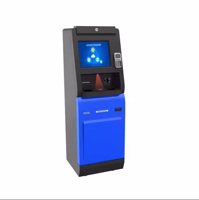 Self Checkin Kiosk with Barcode Scanner LED Lights and Disorder Card Issuance for Efficient Self Service