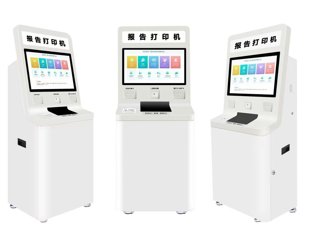 Low Maintenance Passport Reader Self Service Kiosk with Customizable Software and Metal Touch Screen