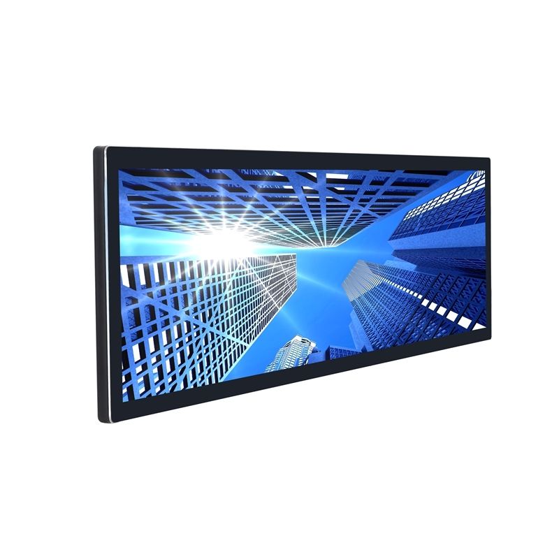 Strip Touch Screen Monitor Display with 3840 X 1080 Resolution and HDMI, VGA, USB Inputs for Customized Brightness