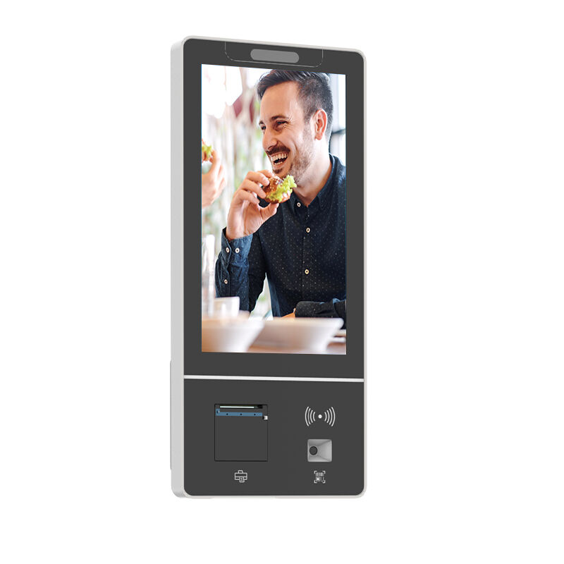 10-Point Capacitive Touch Screen Self Ordering Kiosk with 1920x1080 Resolution and Wall Mount